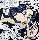 Unknown Artist Drowning Girl by Roy Lichtenstein painting